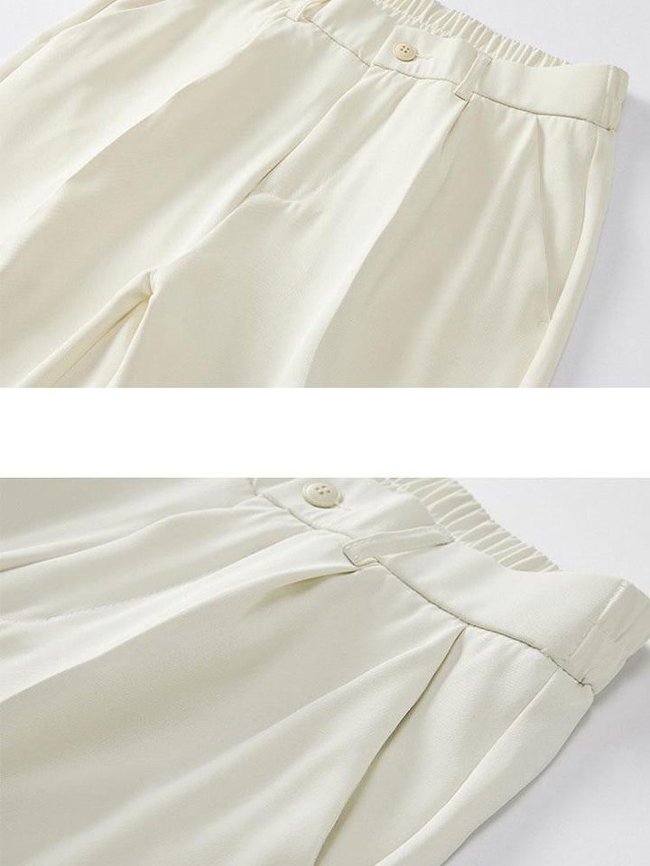 Tijs | Geplooide Pantalon met Split Zoom