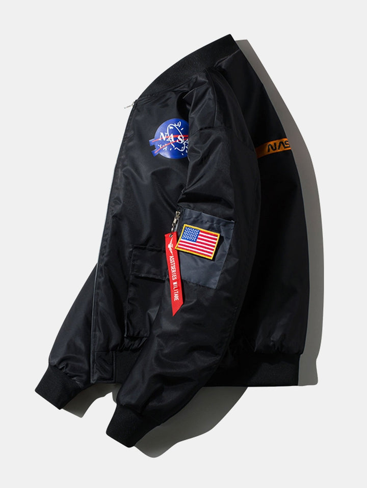 Udo | Oversized bomber jack met nasa-print