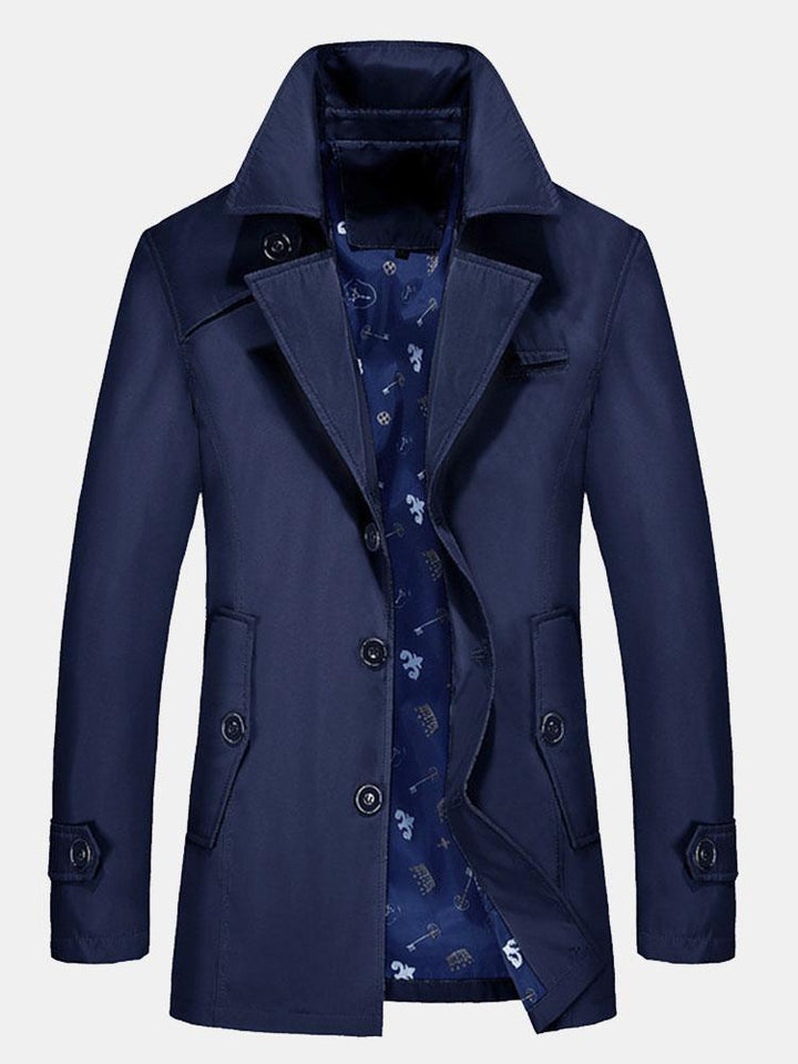 Wim | Trenchcoat van middellange lengte