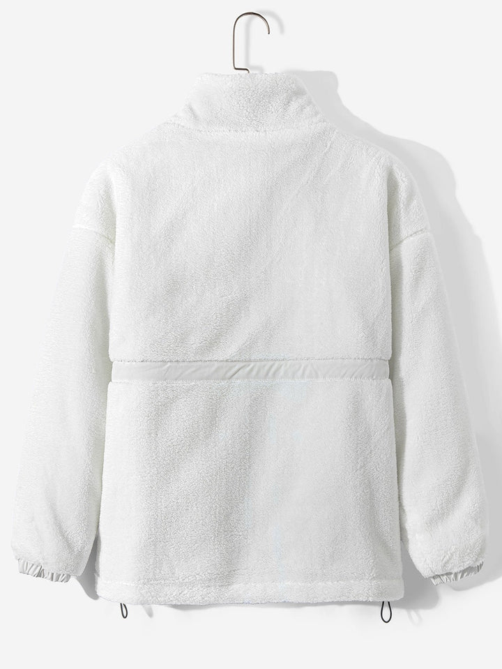 Koen | Gewatteerde teddyfleece jas met rits