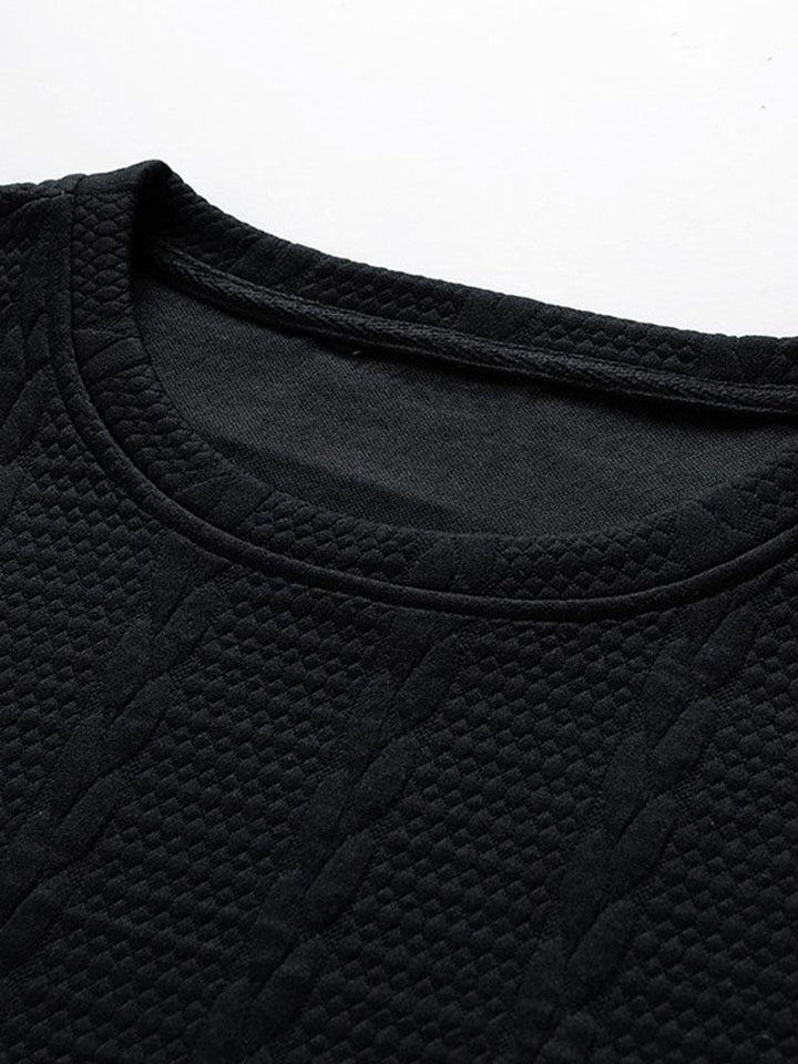 Menno | Sweater met jacquarddessin met tarwemotief en relaxte pasvorm