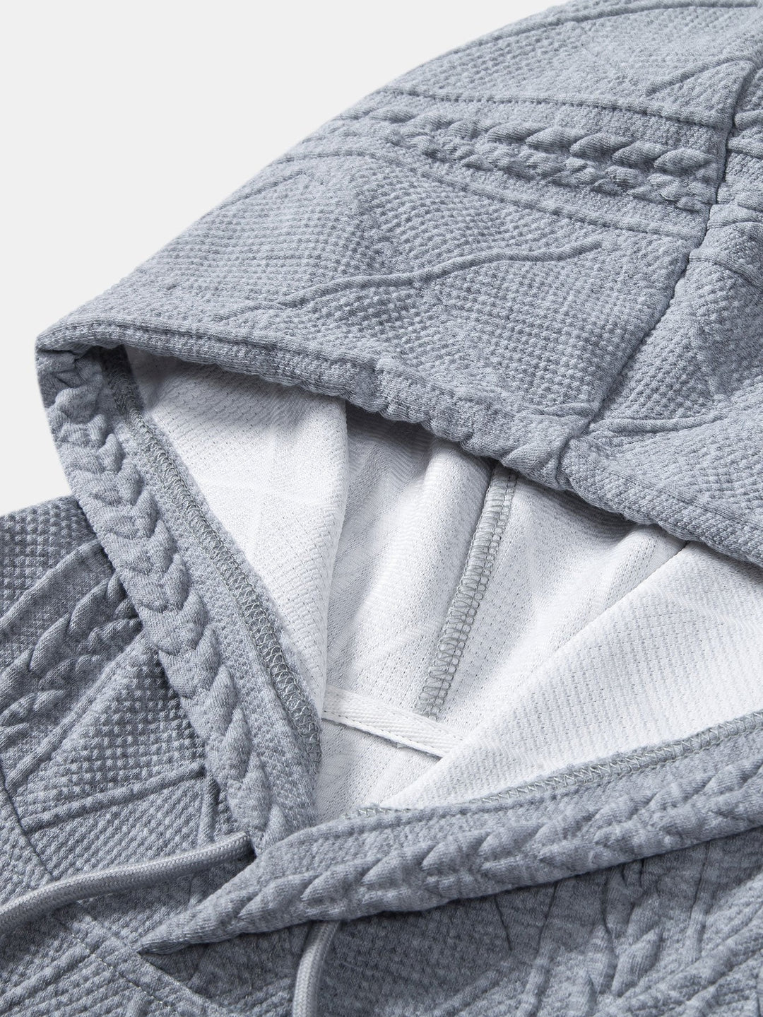 Lodewijk | Hoodie met geometrisch jacquarddessin en relaxte pasvorm