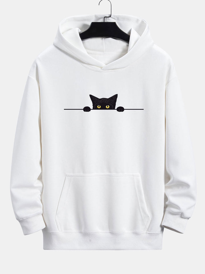 Otto | Hoodie met zwarte kattenprint en relaxte pasvorm