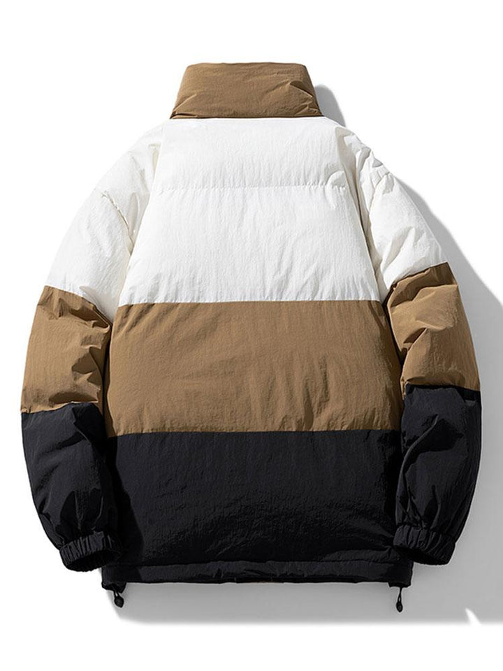 Maarten | Puffer jack met kleurblokken