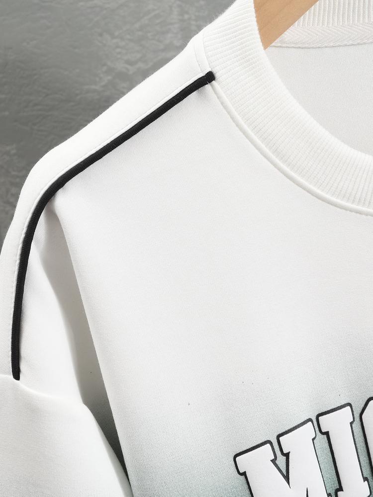 Maarten | Sweater met verlopende tekstopdruk