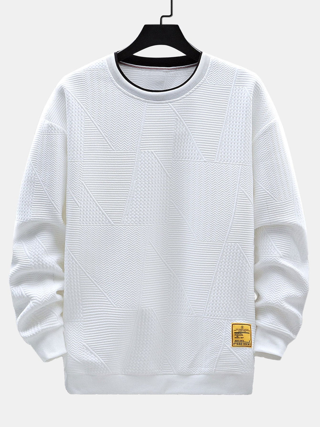 Albert | Sweater met geometrisch streepjacquard en relaxte pasvorm