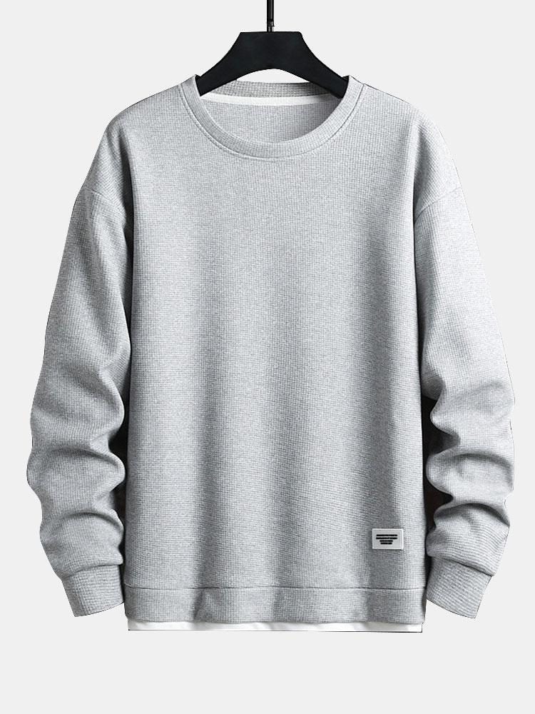 Lucas | Dubbellaagse sweater met wafelstructuur