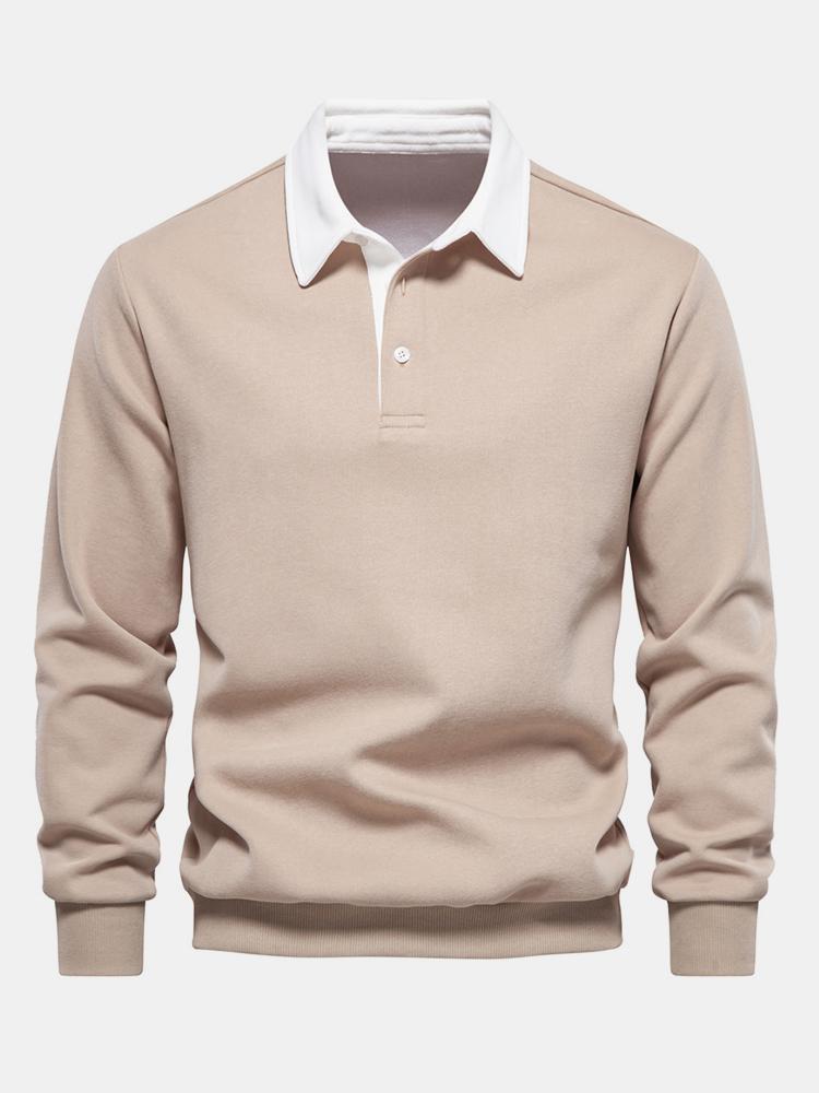 Noud | Sweater met contrastdetails en polokraag