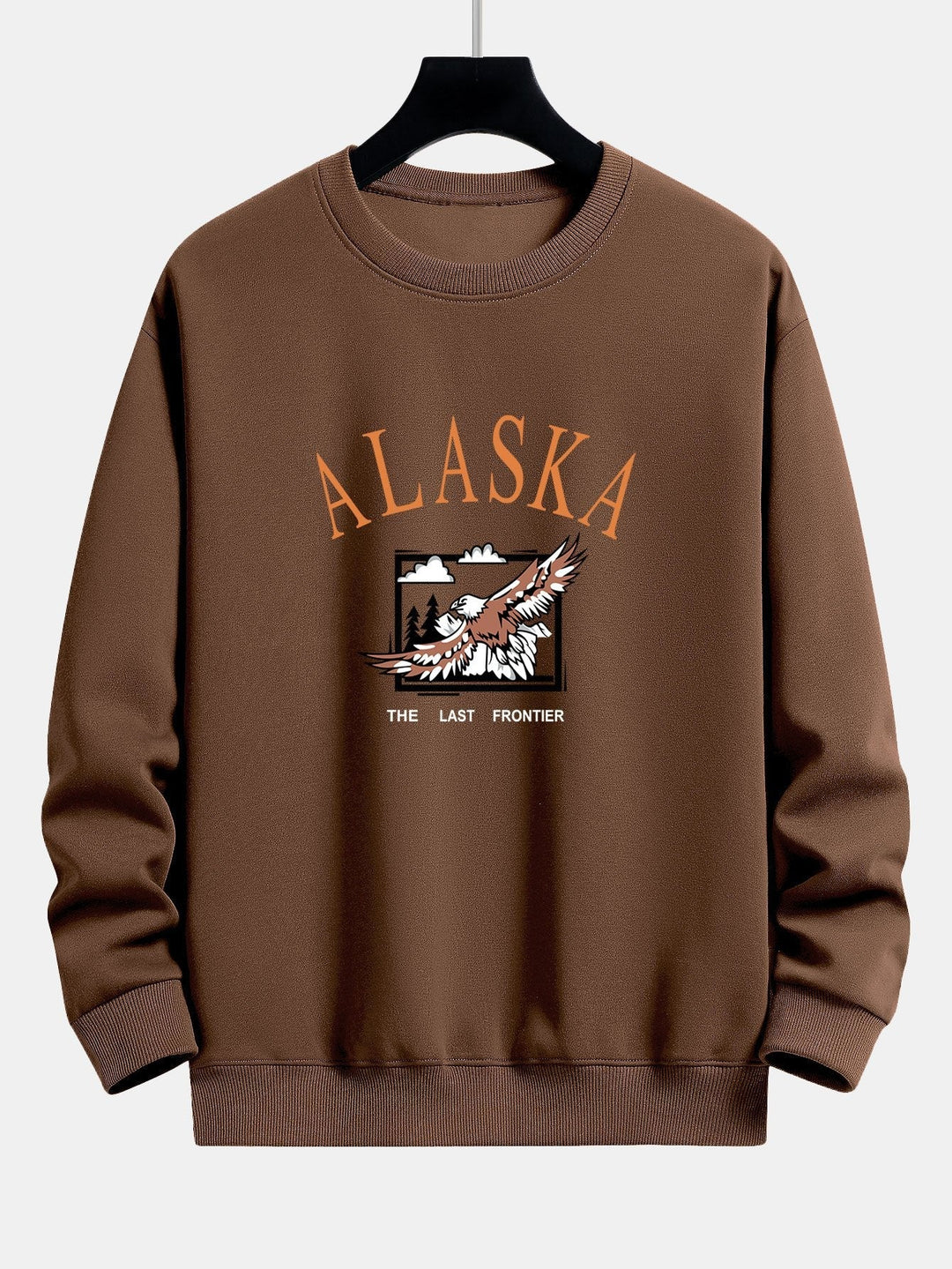 Sander | Sweater met Alaska- en adelaarprint en relaxte pasvorm