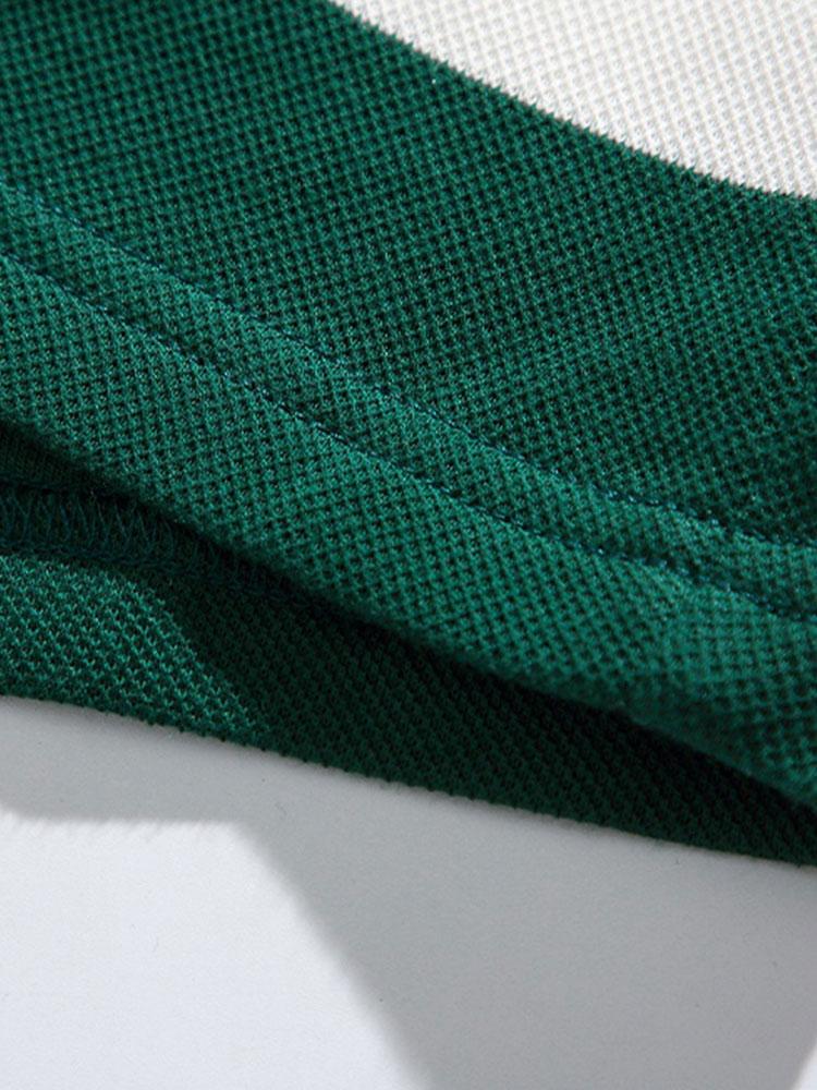 Timo | Polosweater met brede strepen en wafelstructuur en relaxte pasvorm