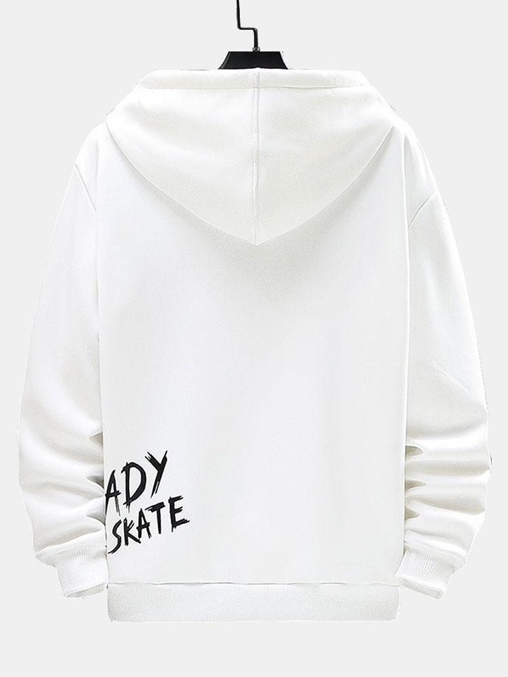 Teije | Hoodie met smiley- en graffitiprint