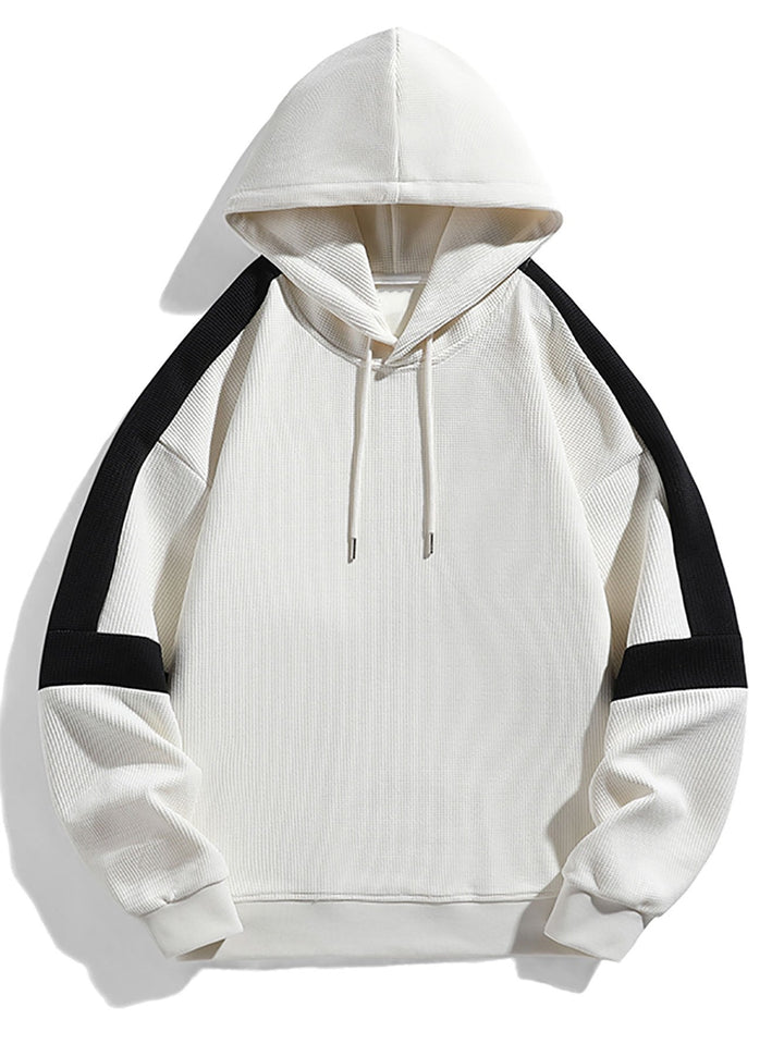 Rijk | Hoodie met kleurvlakken en wafelstructuur