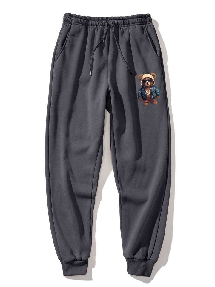 Michel | Joggingbroek met Beer in Leren Jack