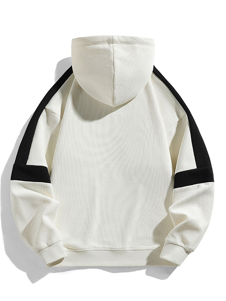 Rijk | Hoodie met kleurvlakken en wafelstructuur