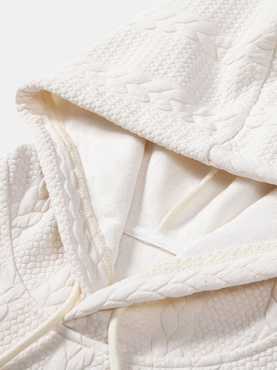 Ties | Hoodie met jacquarddessin, tarwemotief en relaxte pasvorm