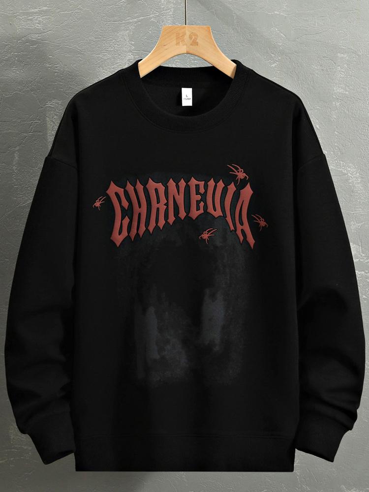 Olivier | Sweater met spin- en tekstopdruk