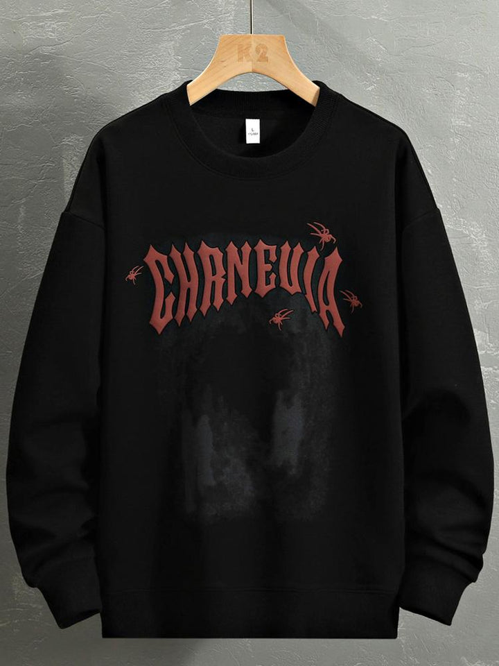 Olivier | Sweater met spin- en tekstopdruk