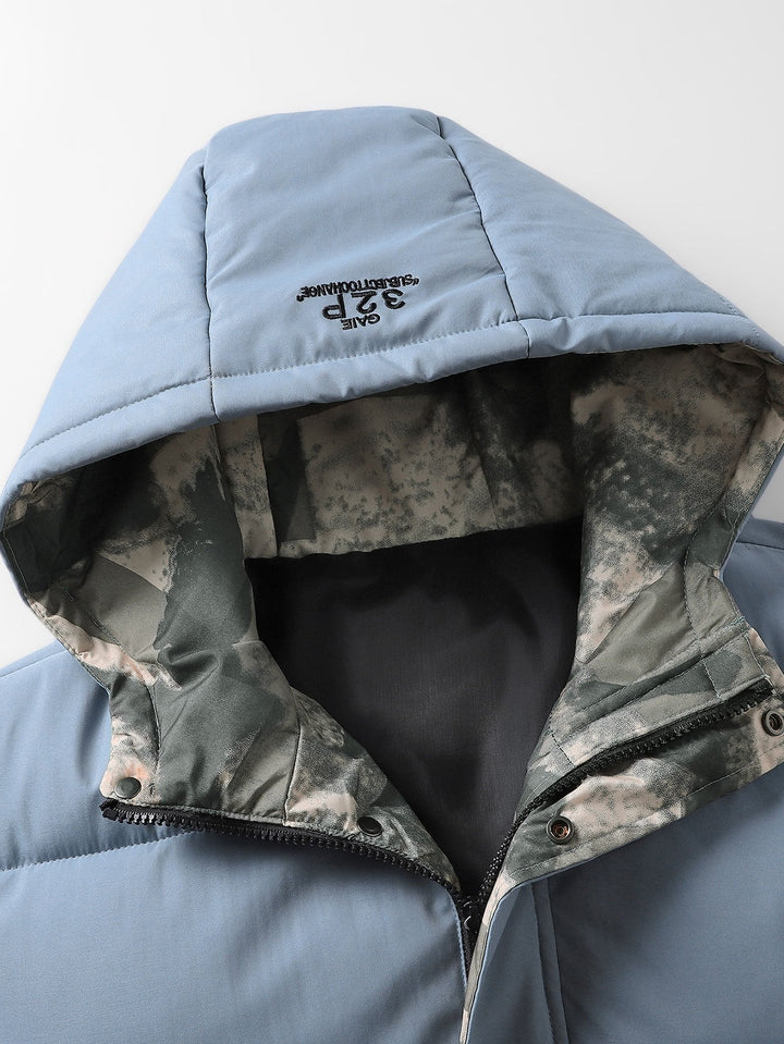 Robert | Puffer jas met camouflagevoering