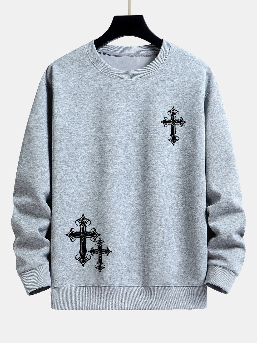 Roel | Sweater met kruisprint en relaxte pasvorm