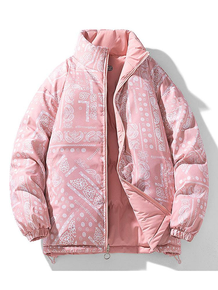 Guus | Omkeerbare puffer jas met paisleyprint