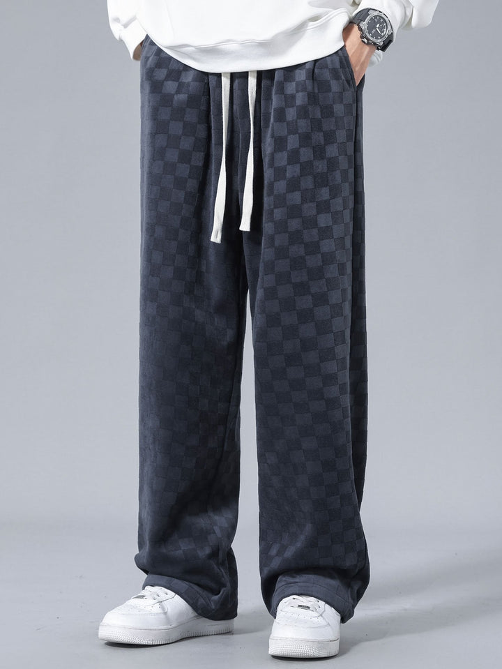 Arne | Geblokte Broek Straight Leg