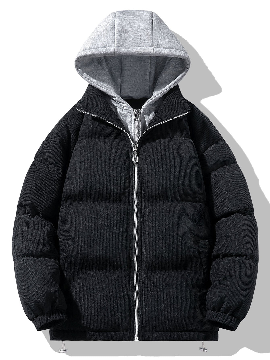 Lucas | 2-in-1 puffer jas met corduroy capuchon