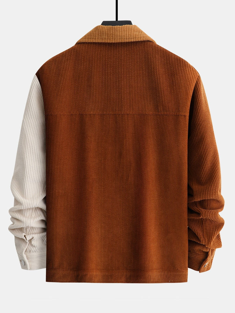 Marcel | Corduroy jack met colour-block design