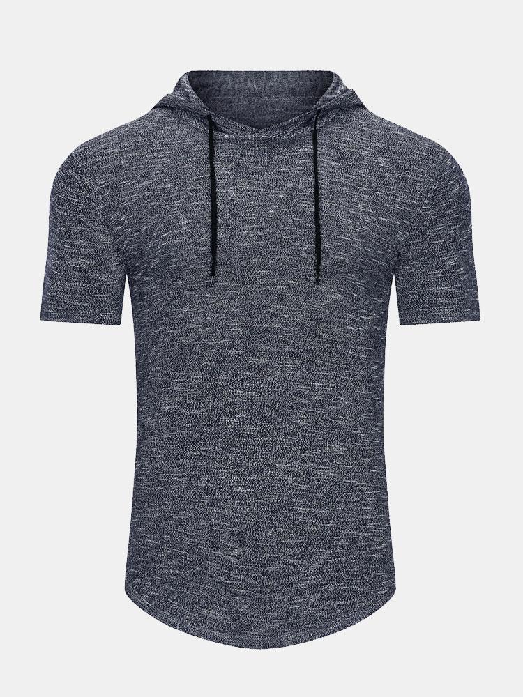 Eduard | Slim-fit gebreid T-shirt met capuchon