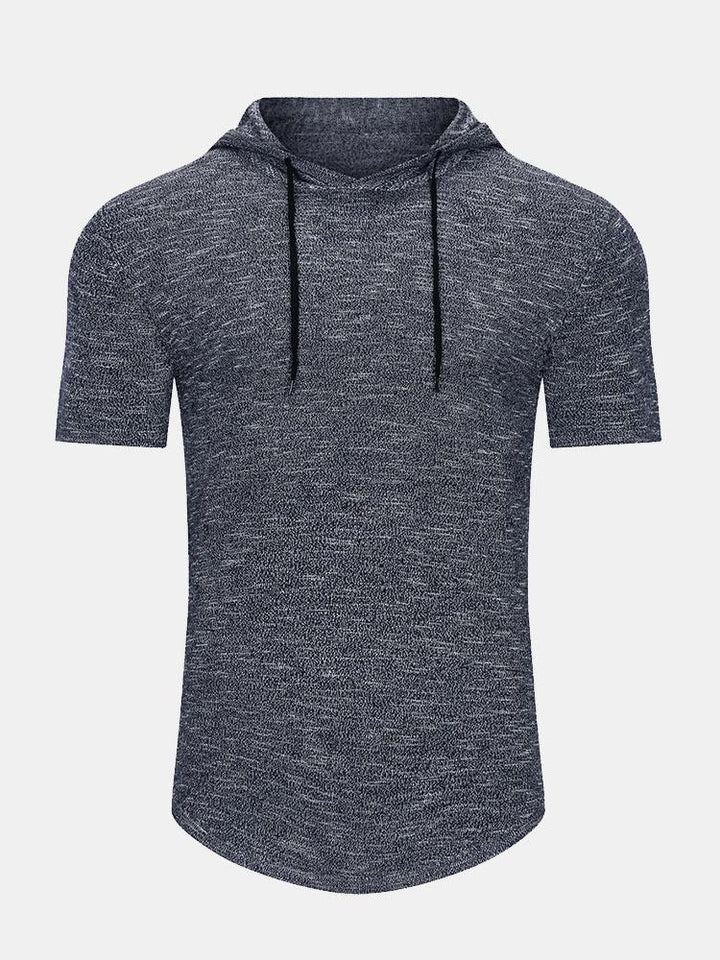 Eduard | Slim-fit gebreid T-shirt met capuchon