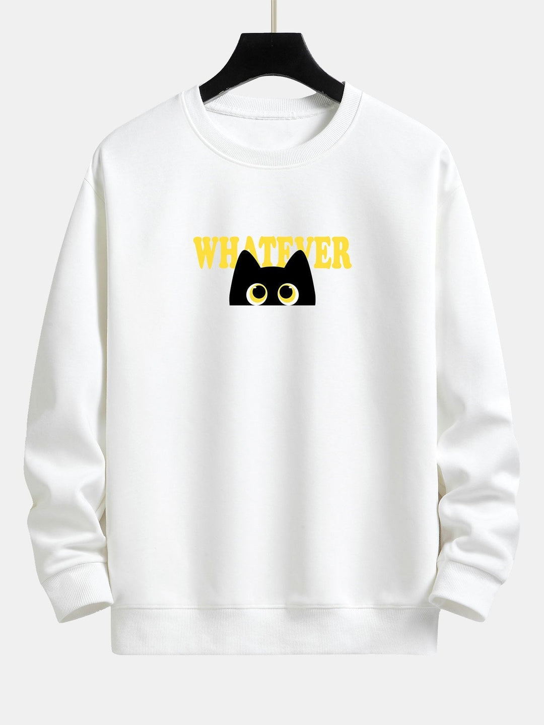 Harm | Sweater met zwarte kat en tekstopdruk en relaxte pasvorm