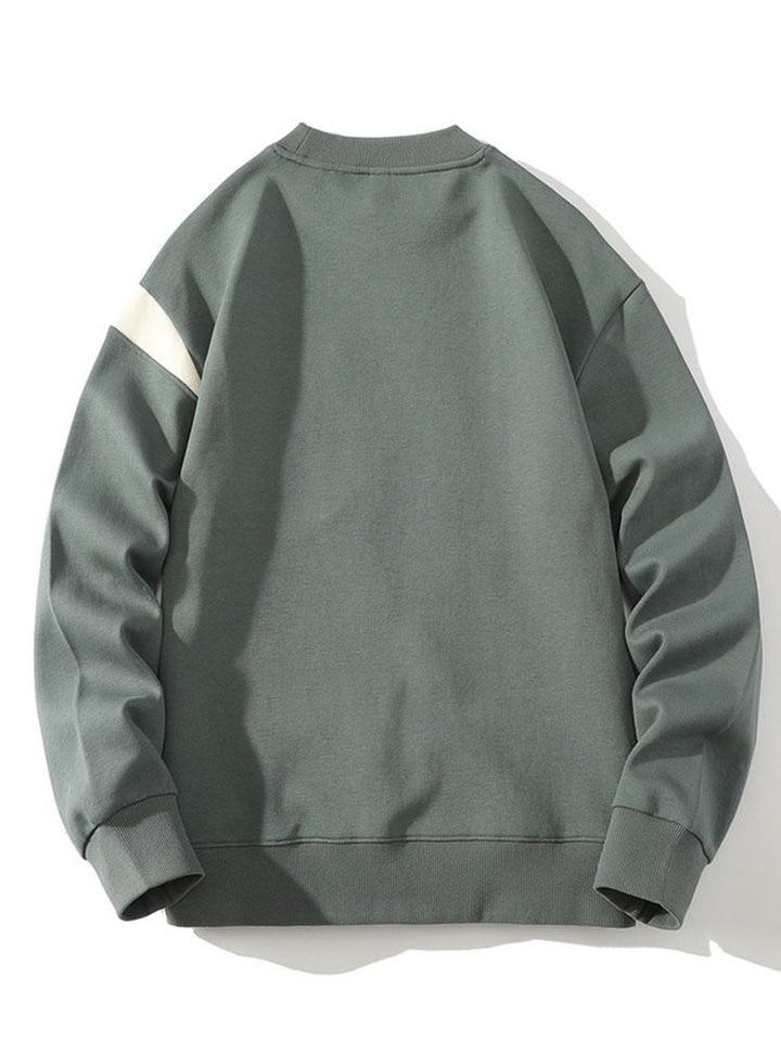 Bas | Sweater met kleurvlakken en borstzak