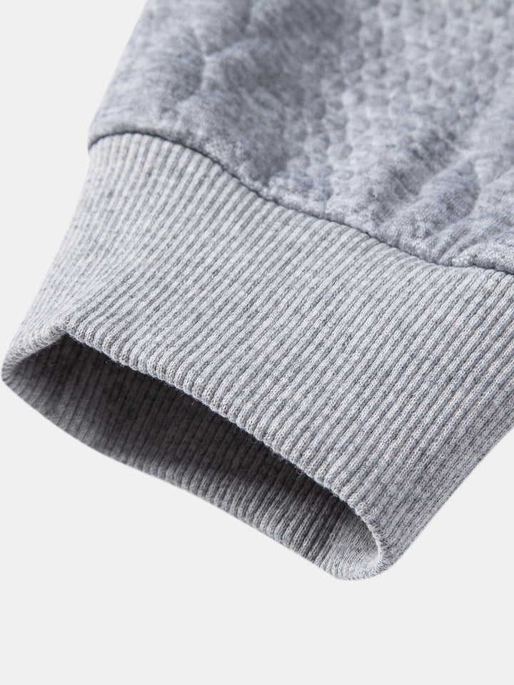 Ties | Hoodie met jacquarddessin, tarwemotief en relaxte pasvorm