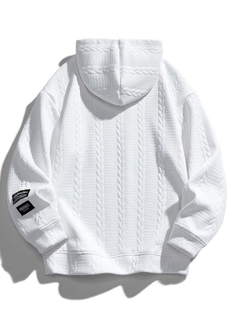 Melle | Hoodie met jacquarddessin en tarwemotief