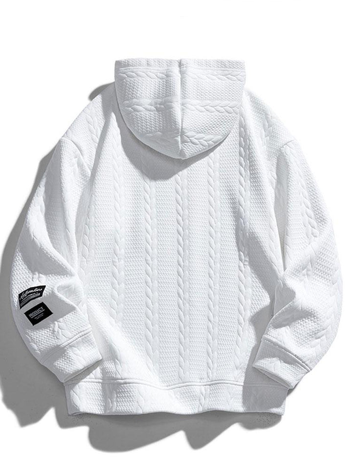 Melle | Hoodie met jacquarddessin en tarwemotief