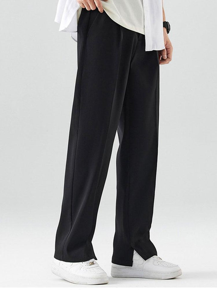 Tijs | Geplooide Pantalon met Split Zoom