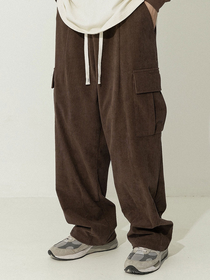 Bram | Corduroy Cargo Broek Loose Fit