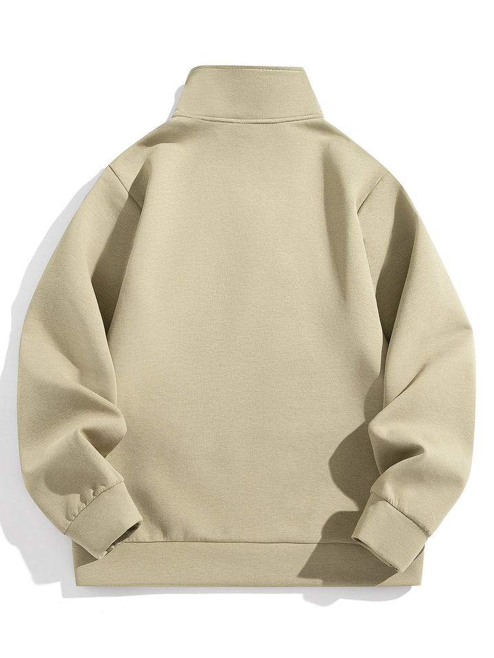Colin | Sweater met hoge kraag en korte rits