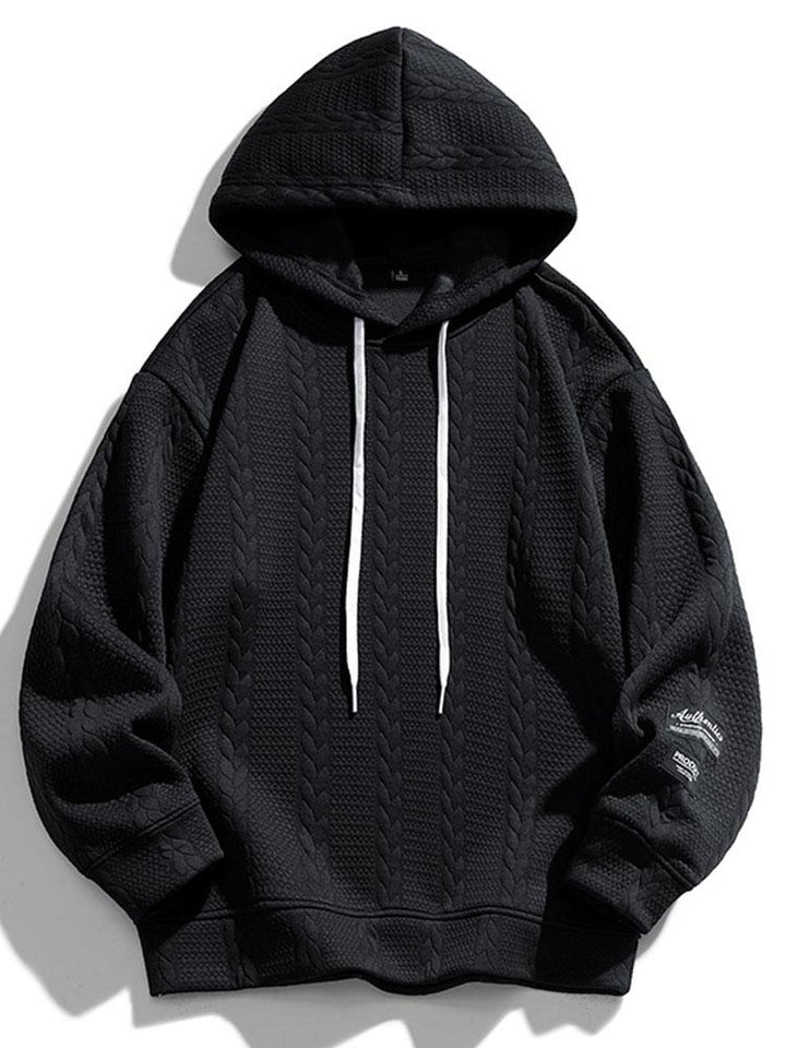 Melle | Hoodie met jacquarddessin en tarwemotief