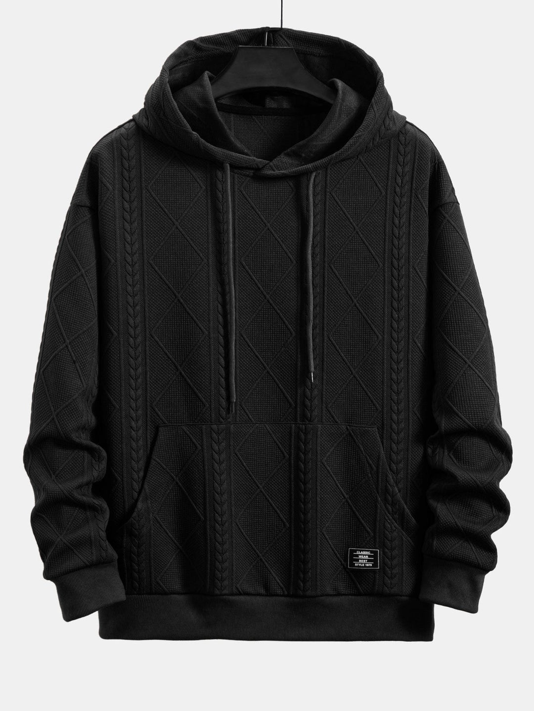 Lodewijk | Hoodie met geometrisch jacquarddessin en relaxte pasvorm