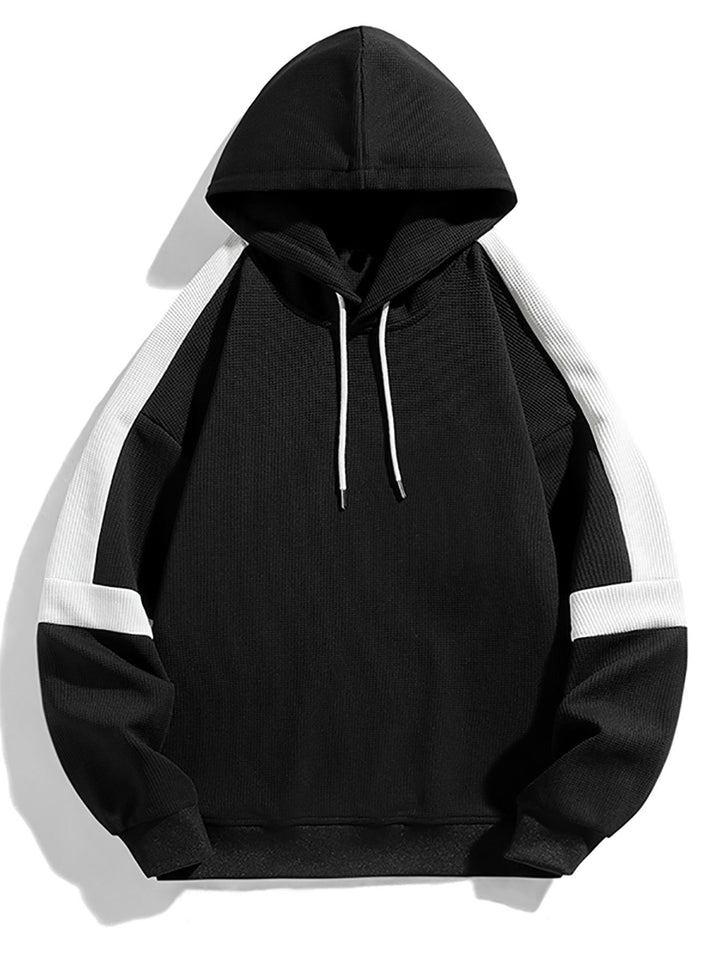 Rijk | Hoodie met kleurvlakken en wafelstructuur