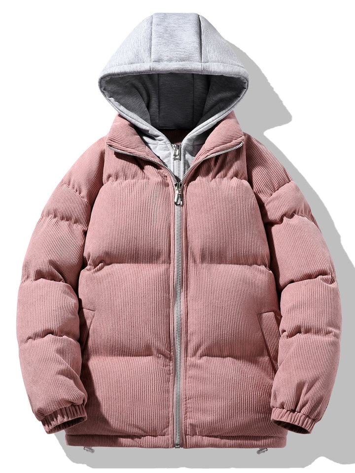 Lucas | 2-in-1 puffer jas met corduroy capuchon