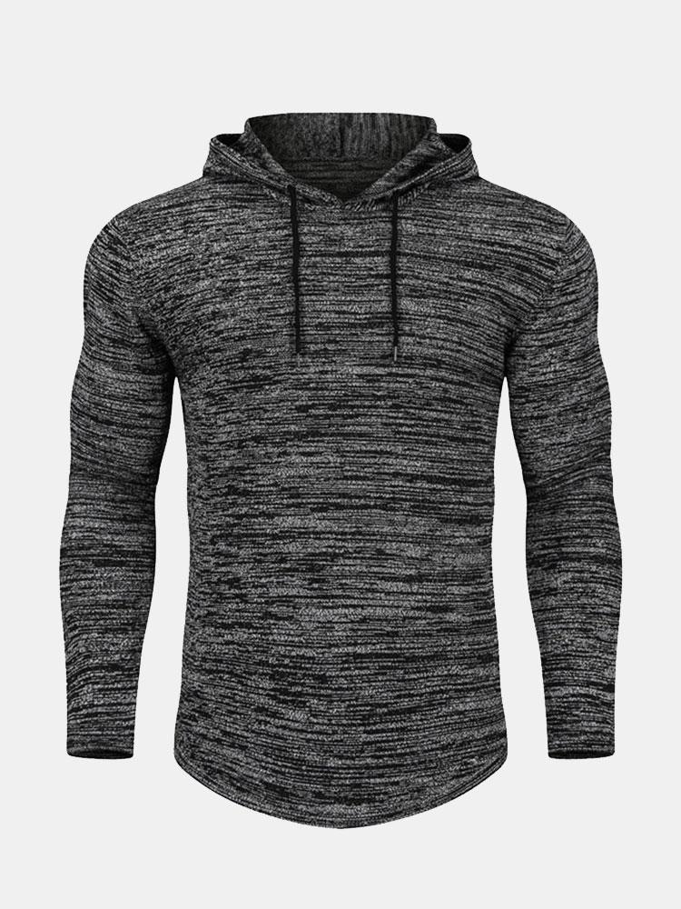 David | Slim-fit gebreide trui met capuchon