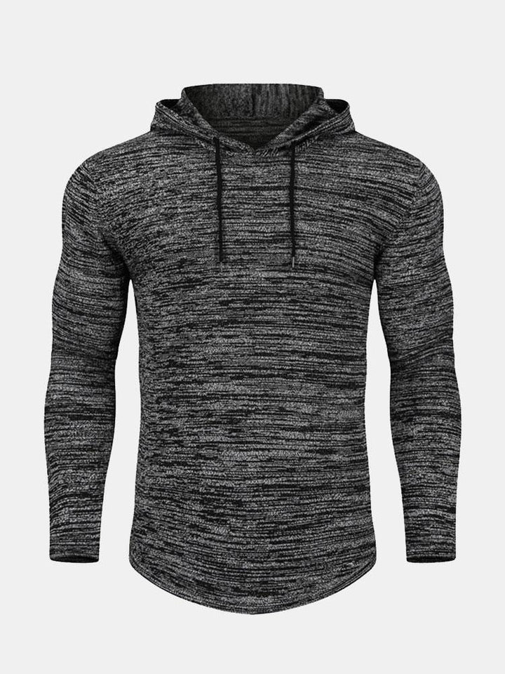 David | Slim-fit gebreide trui met capuchon