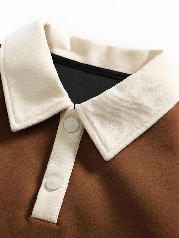 Rein | Polosweater met contrastdetails en relaxte pasvorm