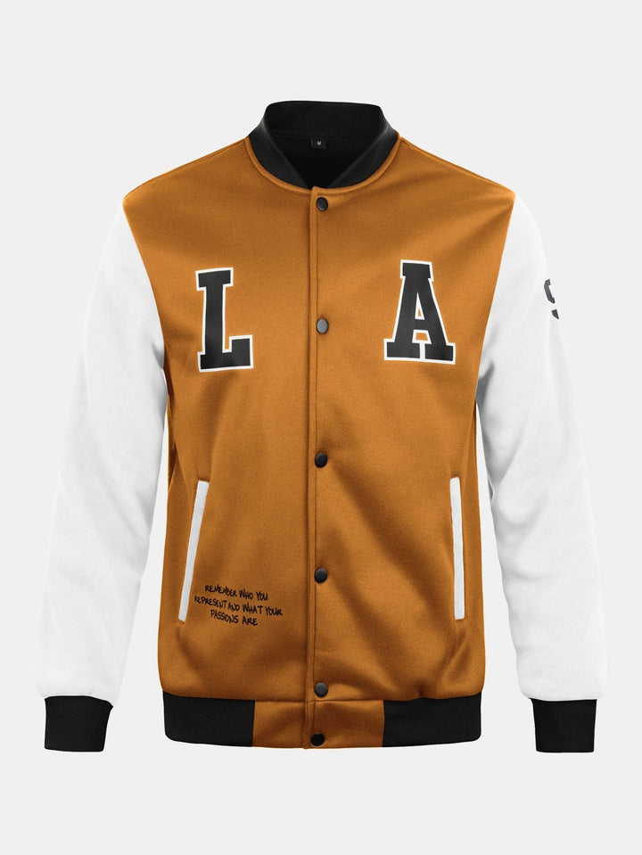 Bastiaan | Baseball jack met la-print