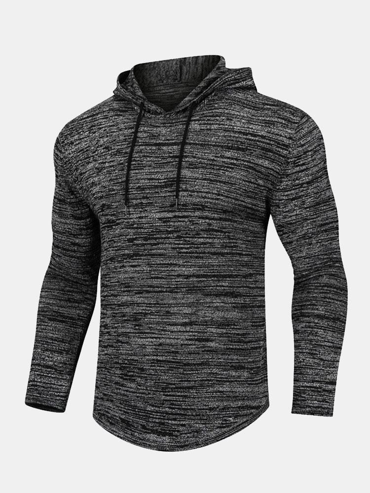 David | Slim-fit gebreide trui met capuchon