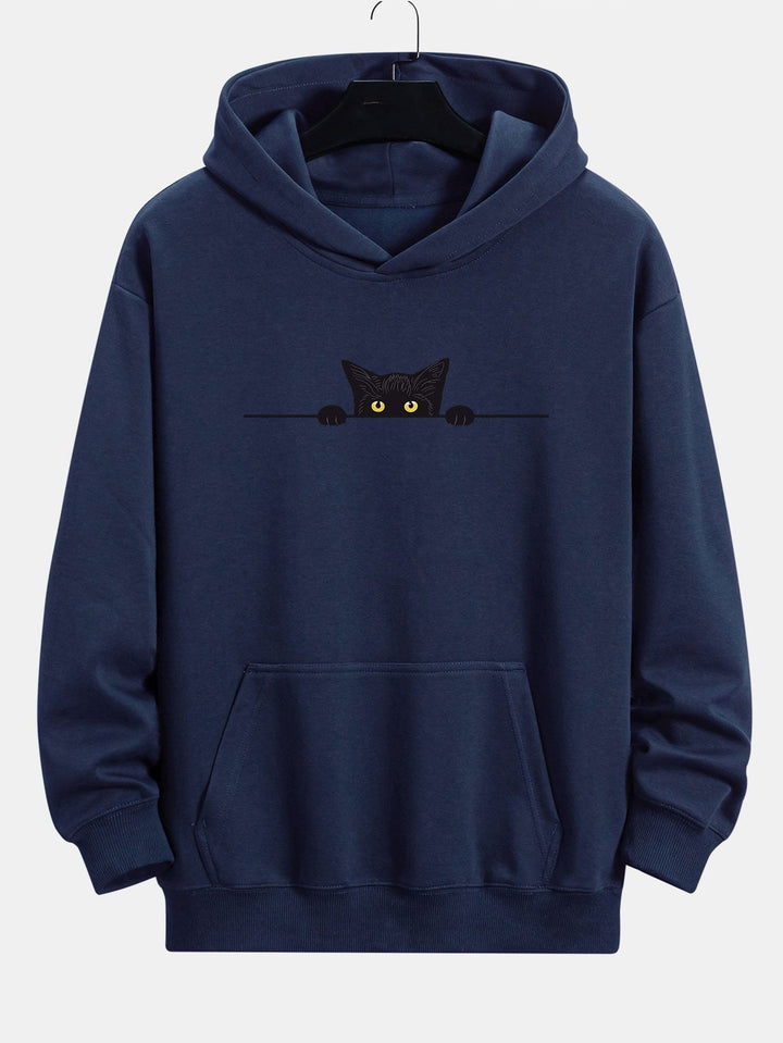 Otto | Hoodie met zwarte kattenprint en relaxte pasvorm