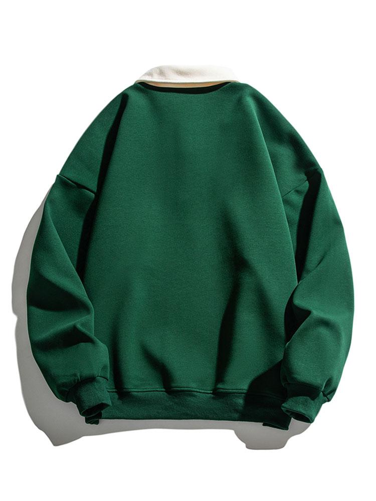 Rein | Polosweater met contrastdetails en relaxte pasvorm