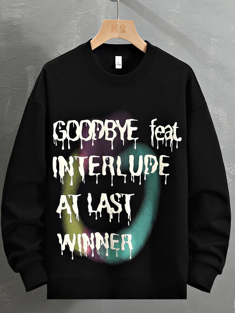 Sven | Sweater met graffiti-tekstprint