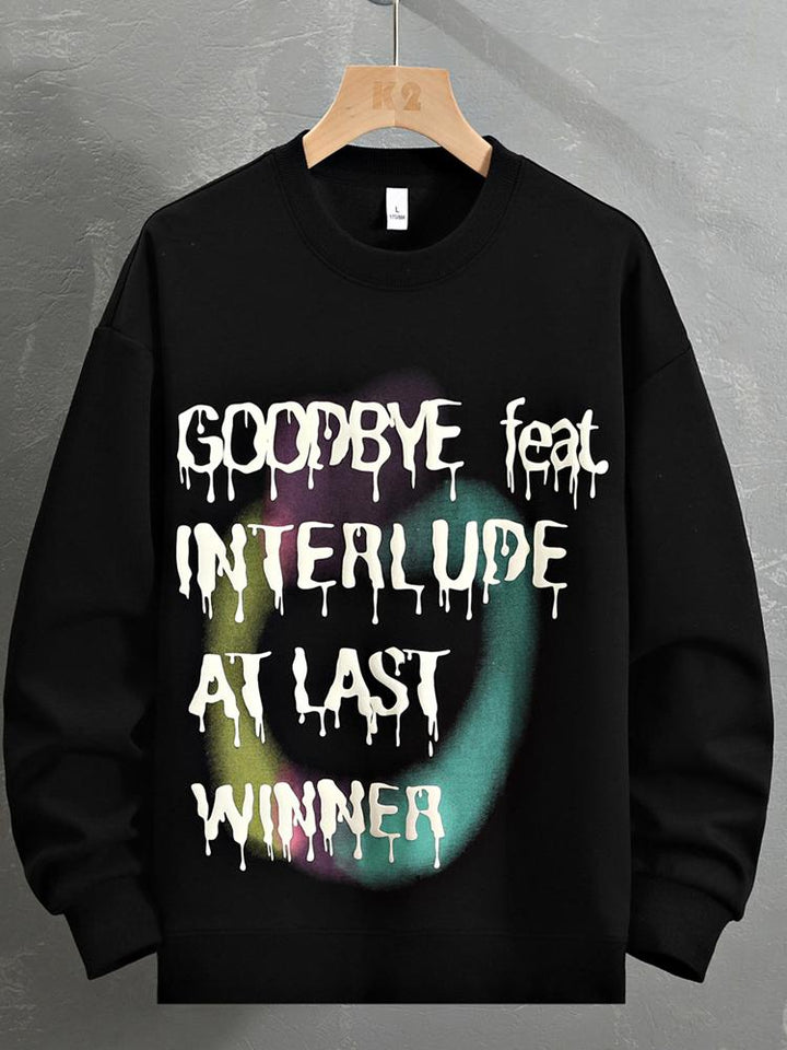 Sven | Sweater met graffiti-tekstprint